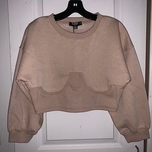 Beige Cropped Sweater